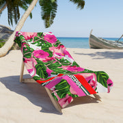 Flamingo Pink Beach Towel