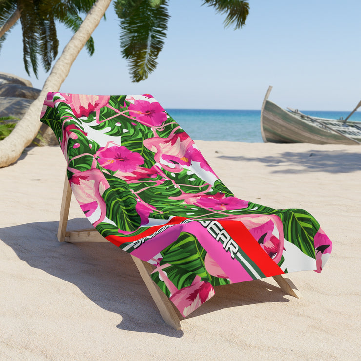 Flamingo Pink Beach Towel