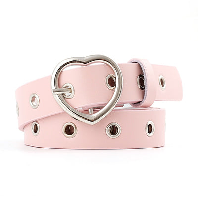 Heart Buckle Leather Belt - Snark-Wear