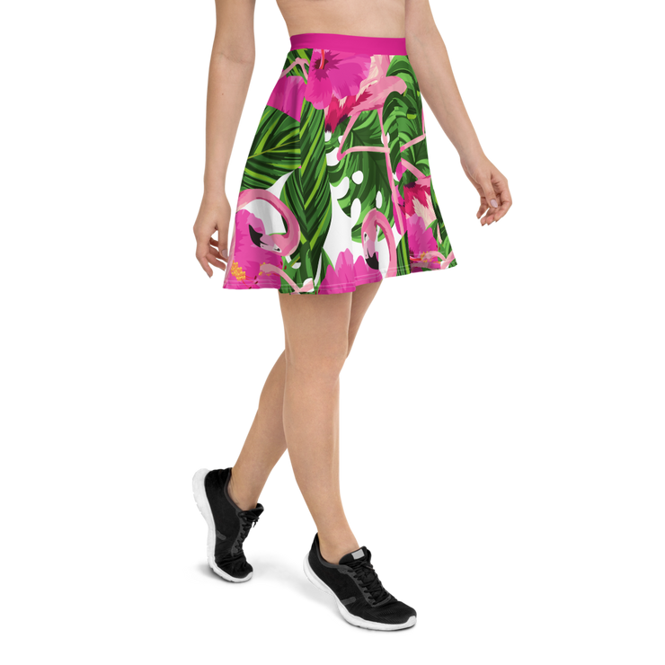 Flamingo Pink Skater Skirt - Snark-Wear